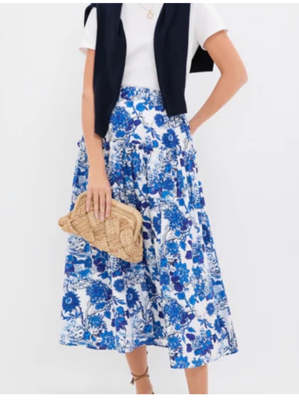 Tuckernuck | Hyacinth House • ISLA Blue & White Floral Maxi Skirt